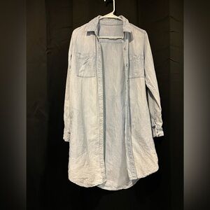 Light Blue Denim Longline Jacket